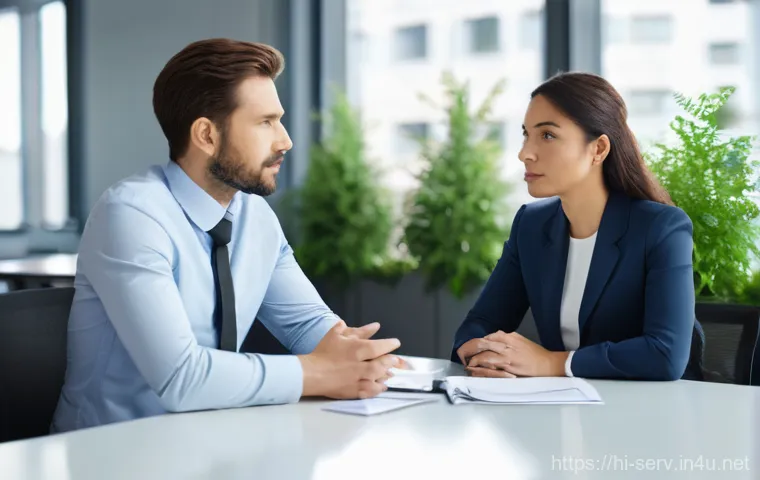 서비스관리사와 조직 내 갈등 해결 사례 - **Prompt:** A professional and empathetic female service manager, in her late 30s, with a warm expre...