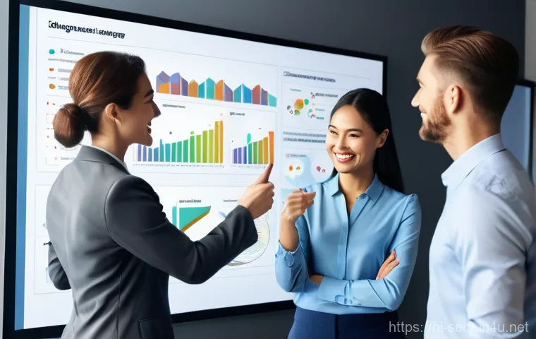 서비스관리사와 KPI 설정 및 관리 - **Prompt 1: "A diverse team of professionals, including men and women of various ethnicities, in a b...