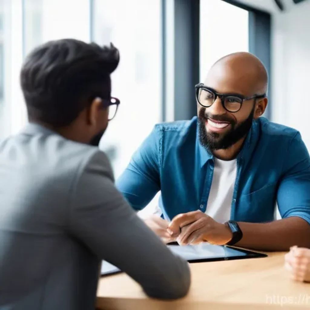 서비스관리사와 신규 고객 유치 전략 - **Prompt:** A vibrant and empathetic scene illustrating deep customer understanding. A diverse group...