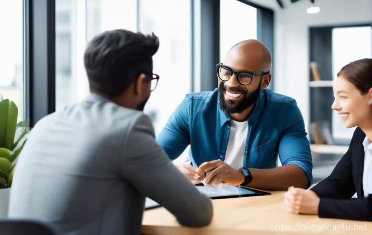 서비스관리사와 신규 고객 유치 전략 - **Prompt:** A vibrant and empathetic scene illustrating deep customer understanding. A diverse group...