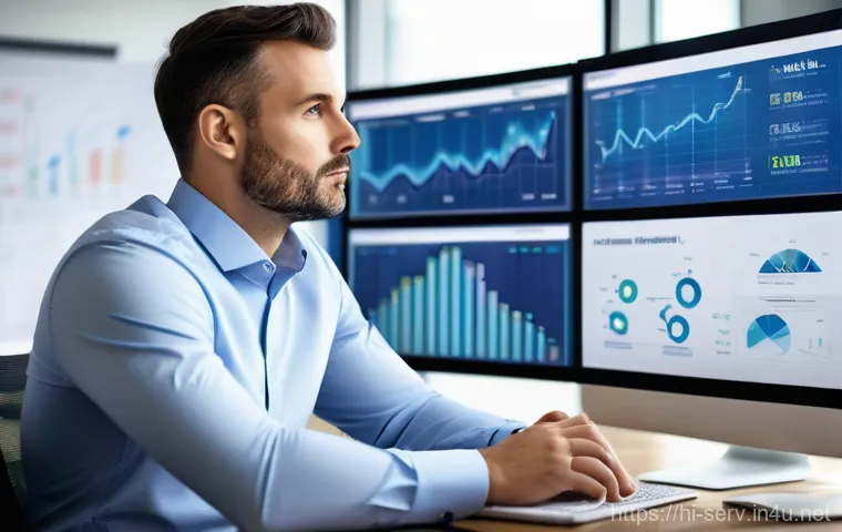 서비스관리사와 데이터 시각화 - **Prompt:** "A diverse team of service managers, including men and women of various ages and ethnici...