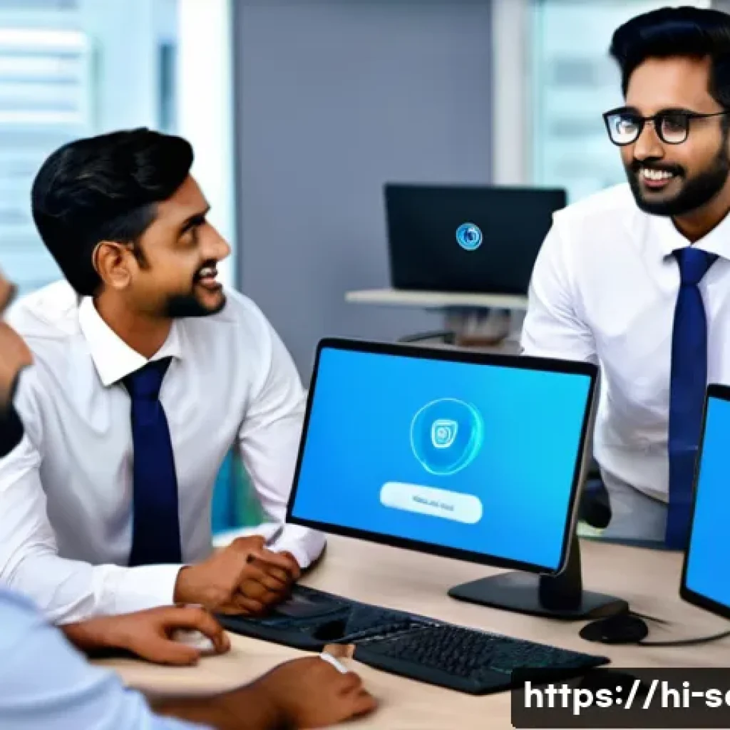 서비스관리사와 지속적인 학습 방법 - A modern Indian customer service center scene featuring a diverse team of professionals using advanc...
