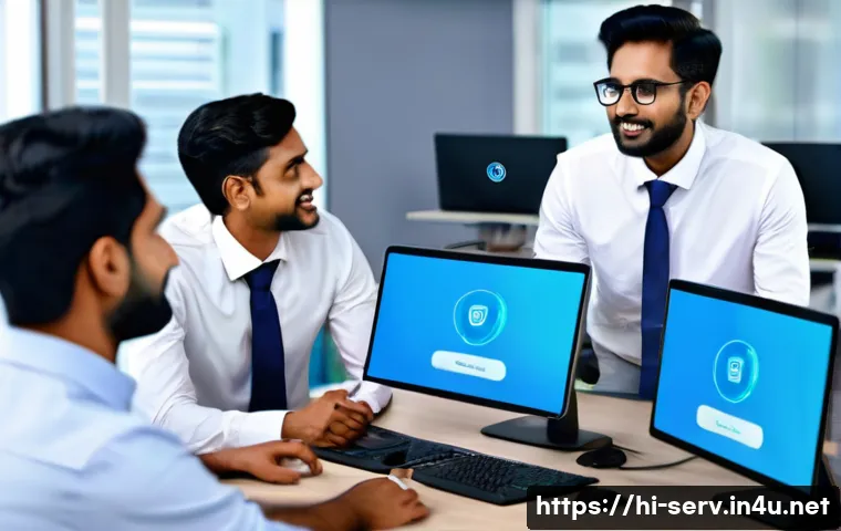 서비스관리사와 지속적인 학습 방법 - A modern Indian customer service center scene featuring a diverse team of professionals using advanc...