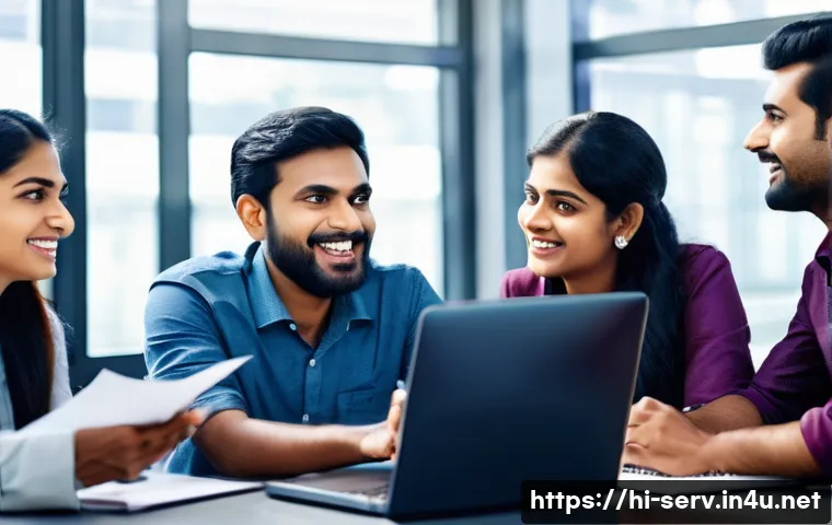 서비스관리사와 문제 해결 능력 - A professional Indian customer service team in a modern office setting, actively listening and engag...
