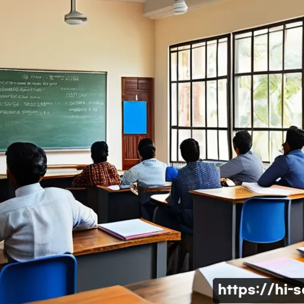 서비스관리사 자격증 관련 학원 추천 - A modern classroom scene in India featuring diverse adult students attentively participating in a pr...
