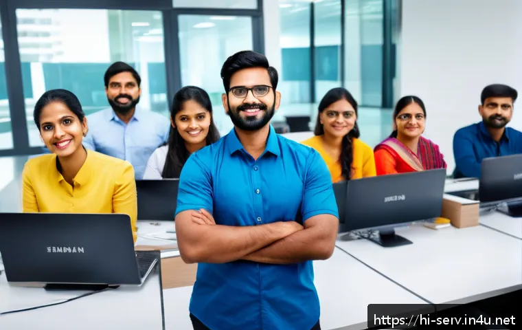 서비스관리사와 CS 교육 방법 - A diverse team of Indian customer service professionals in a modern office setting, engaged in an in...