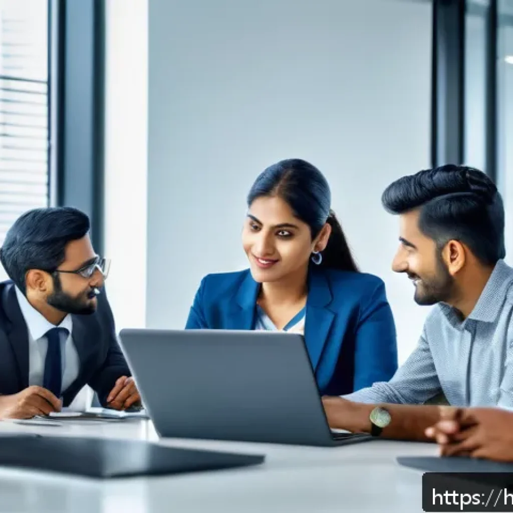 서비스관리사 경력 쌓기 방법 - A professional Indian customer service team in a modern office setting, engaged in a lively discussi...
